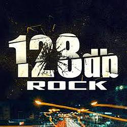 128db Rock radio logo