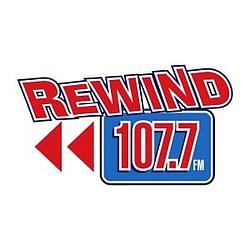 Rewind 107.7 radio logo