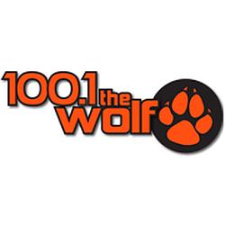 100.1 The Wolf radio logo