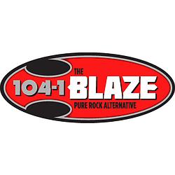 104.1 The Blaze radio logo