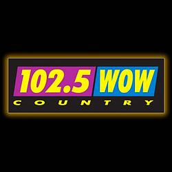 102.5 WOW Country radio logo