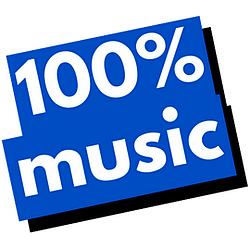 100%music radio logo