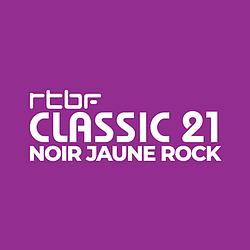 RTBF - Classic 21 Noir Jaune Rock radio logo
