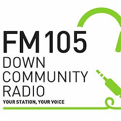 FM105 Down Community Radio logo