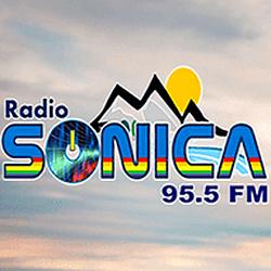 Sonica 95.5 Fm " la Radio a Colores" logo