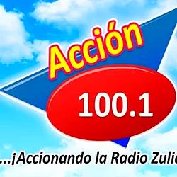 Accion 100.1 fm logo