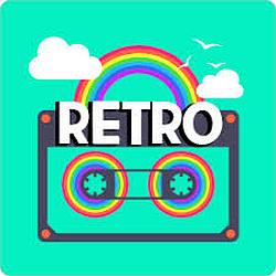 100FM Radius - Retro radio logo