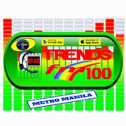 TRENDS FM 100 Metro Manila logo