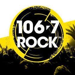 106.7 ROCK radio logo