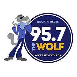 95.7 The Wolf radio logo