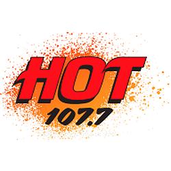 Hot 107.7 radio logo