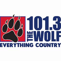 101.3 The Wolf radio logo