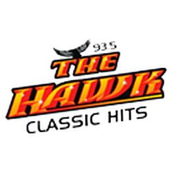 93.5 The Hawk radio logo