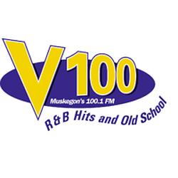 V100 radio logo