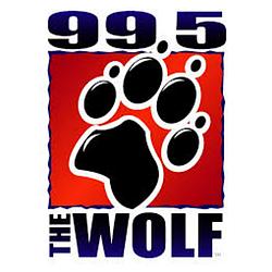 99.5 The Wolf radio logo