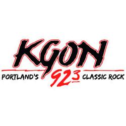 92.3 KGON radio logo