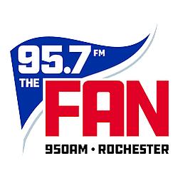 95.7 The Fan radio logo