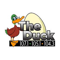107.1 The Duck radio logo