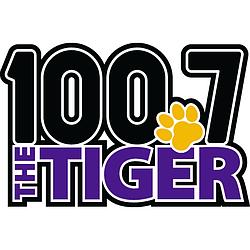 100.7 The Tiger radio logo