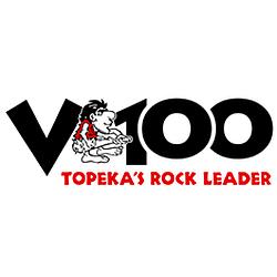 V 100 radio logo