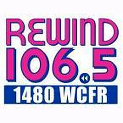 Rewind - WCFR 1480 AM/106.5 FM logo