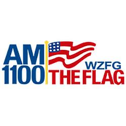 The Flag 1100 AM - WZFG radio logo