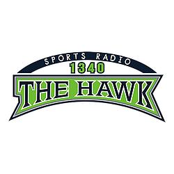 1340 The Hawk radio logo