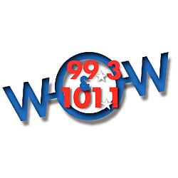 WOW 101.1 & 99.3 radio logo