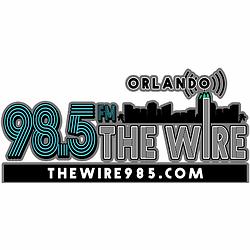 98.5 The Wire radio logo