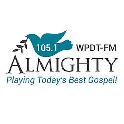 Almighty 105.1 radio logo