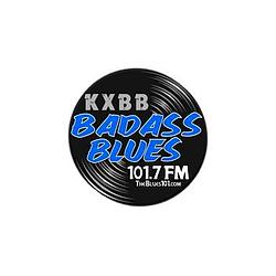 KXBB Badass Blues 101.7 radio logo
