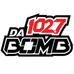 102.7 Da Bomb radio logo