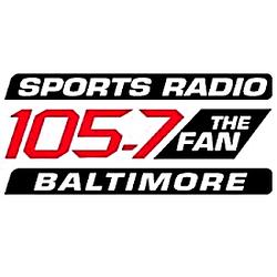 105.7 The Fan radio logo