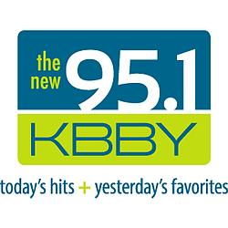 The New 95.1 KBBY radio logo