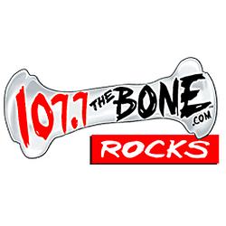 107.7 The Bone radio logo