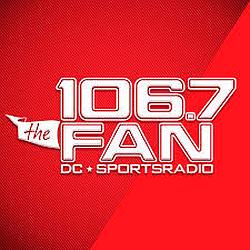 106.7 The Fan radio logo
