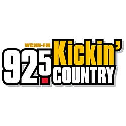 92.5 Kickin' Country radio logo