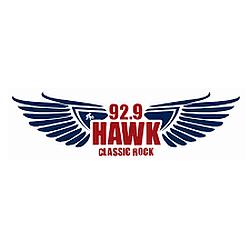 92.9 The Hawk radio logo