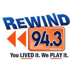 Rewind 94.3 radio logo