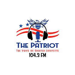 The Patriot 104.3 radio logo
