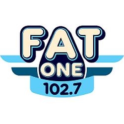 Fat One 102.7 radio logo