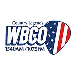 Country Legends 1540 & 107.5 WBCO radio logo