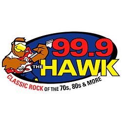 99.9 The Hawk radio logo